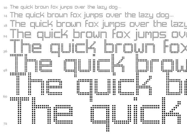 Big Daddy LED TFB font waterfall